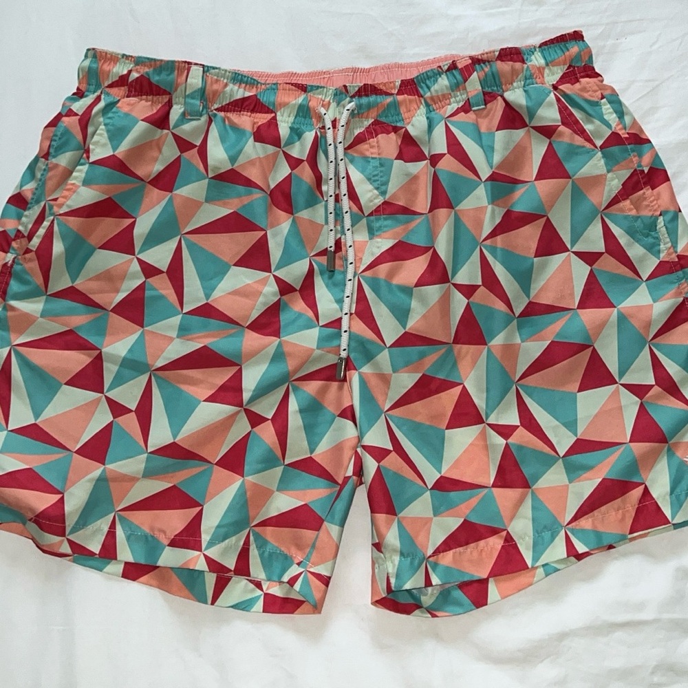 Geometric Pattern Swim Shorts